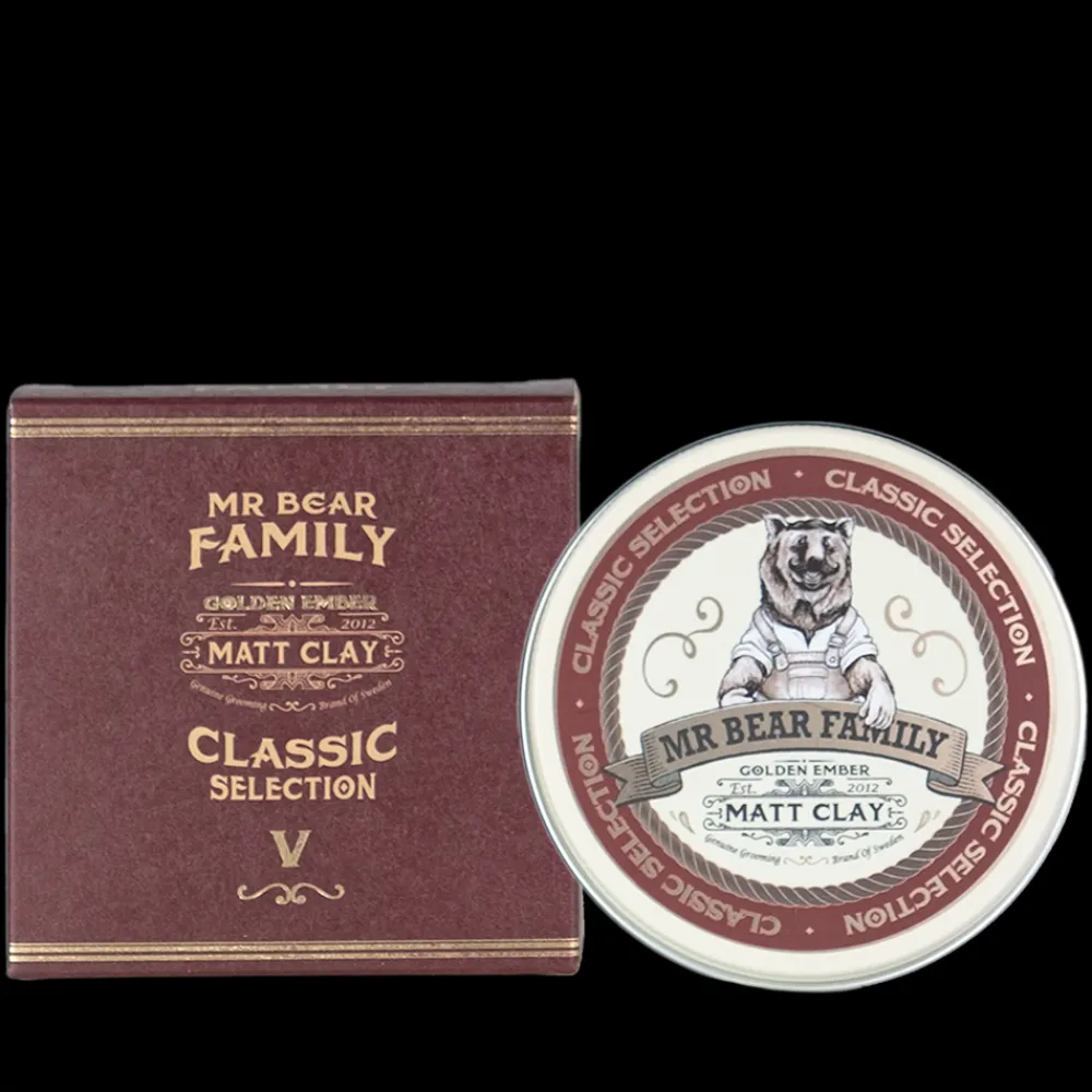 Mr Bear Family Hiusvahat>Pomade Matt Clay Golden Ember 100g