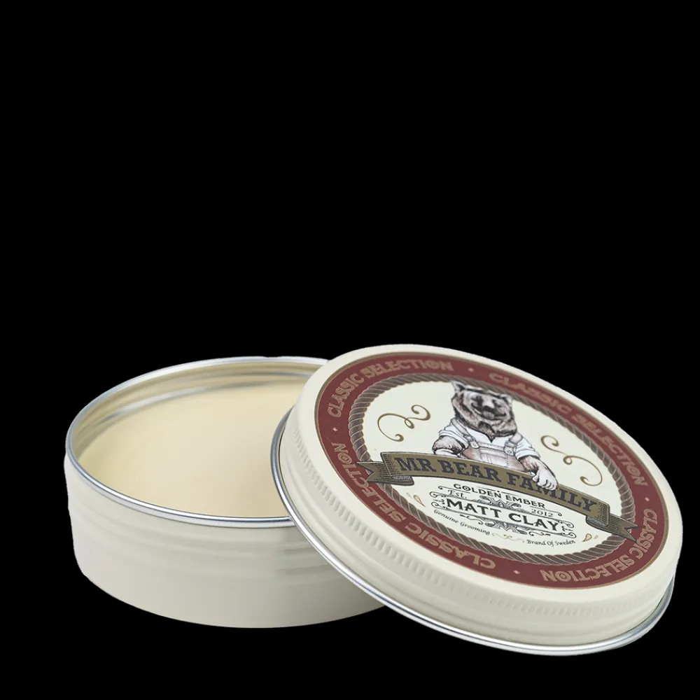 Mr Bear Family Hiusvahat>Pomade Matt Clay Golden Ember 100g