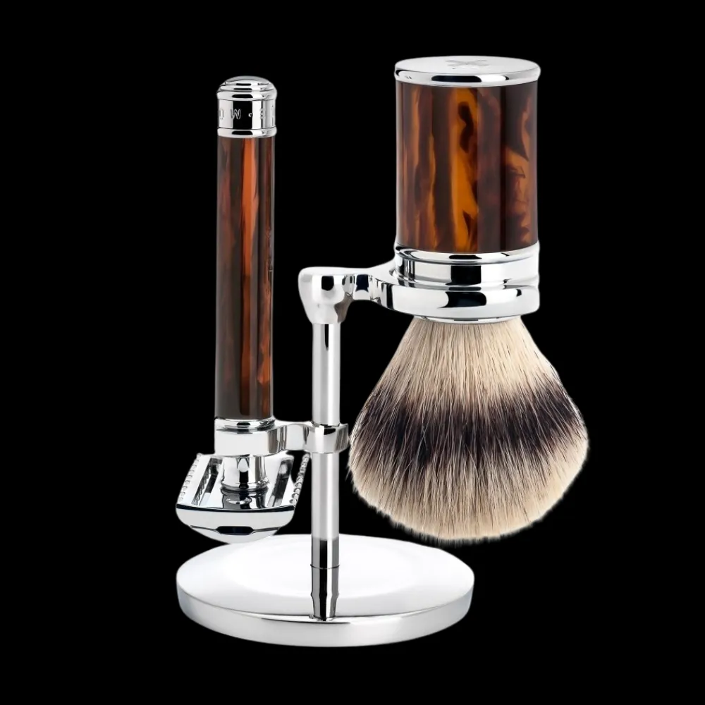 Muhle Parranajosetit>Shaving Set Traditional Tortoiseshell
